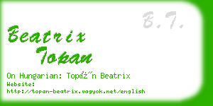 beatrix topan business card